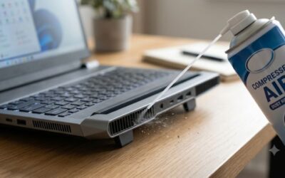 Compressed air for cleaning laptop fan: Superb Power