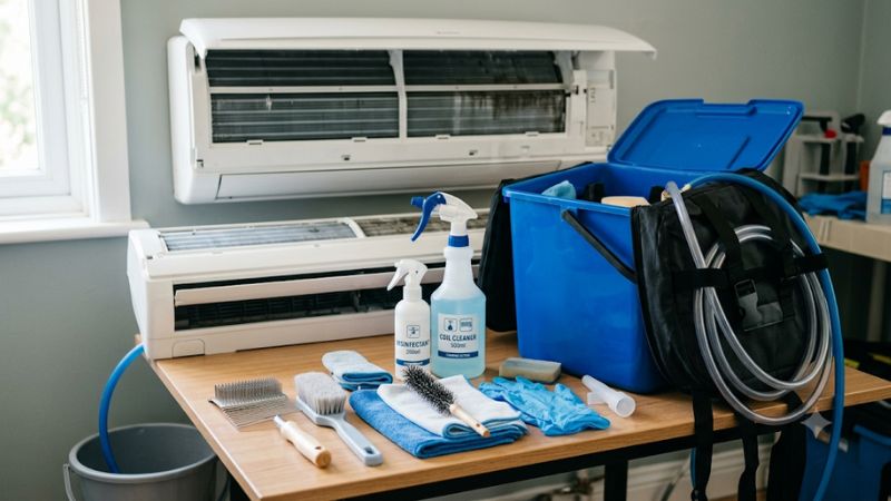 Air conditioner cleaning kit