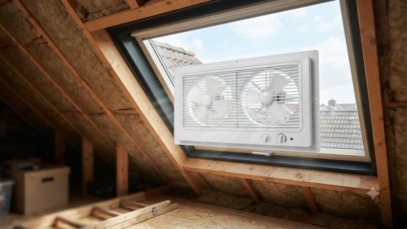 Attic window fan