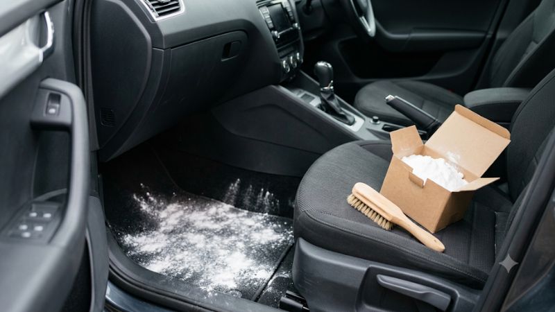 Baking soda for car odor