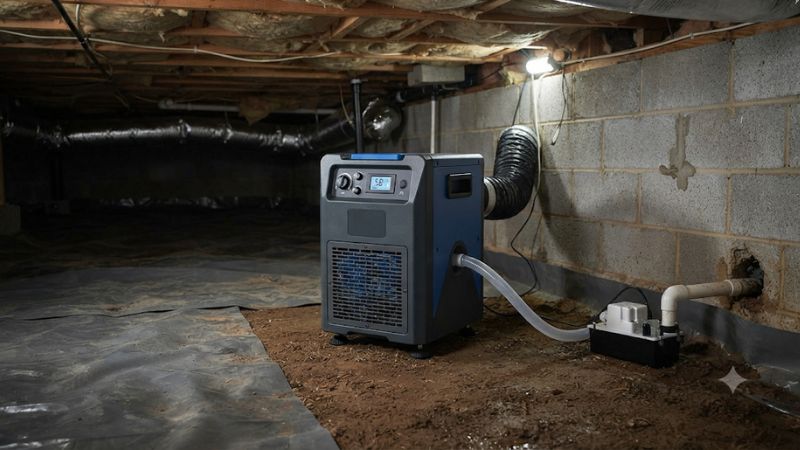 Crawl space dehumidifier for 2000 square feet