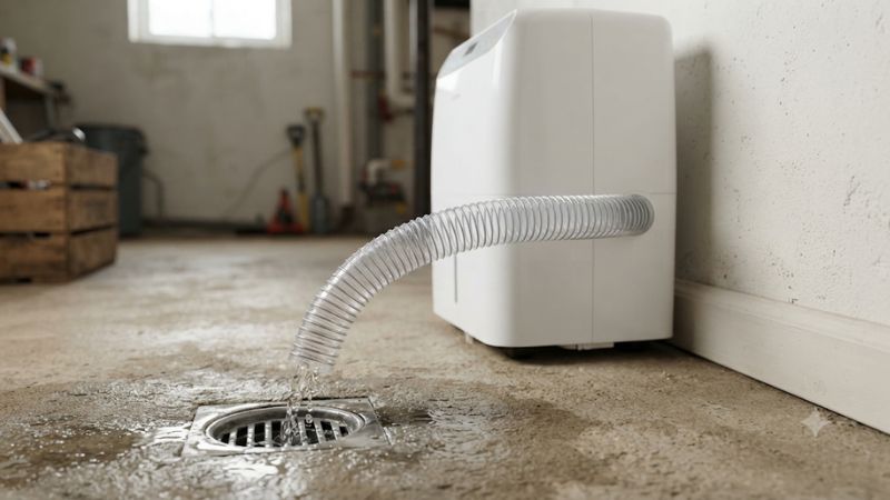 Dehumidifier discharge hose