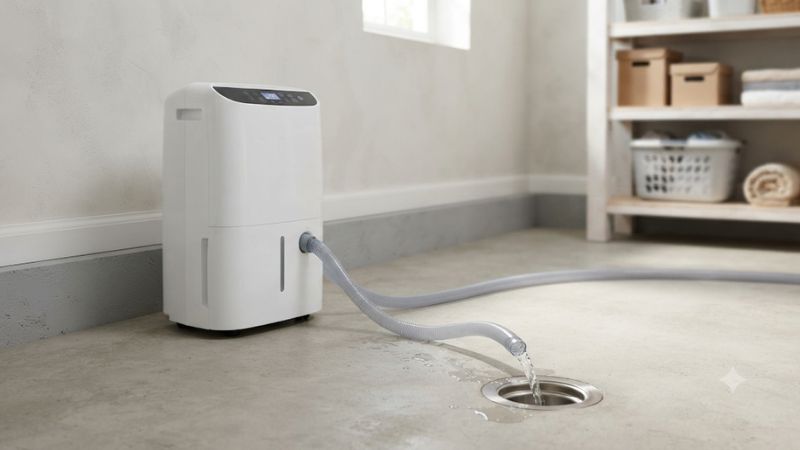 Drain hose dehumidifier