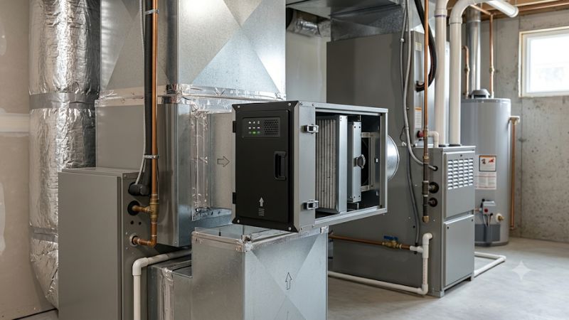 Electronic air cleaner for hvac