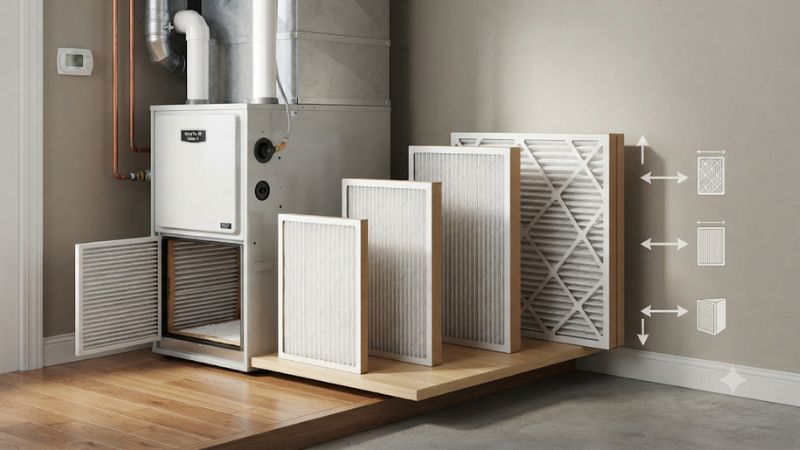 Filter sizes for furnace
