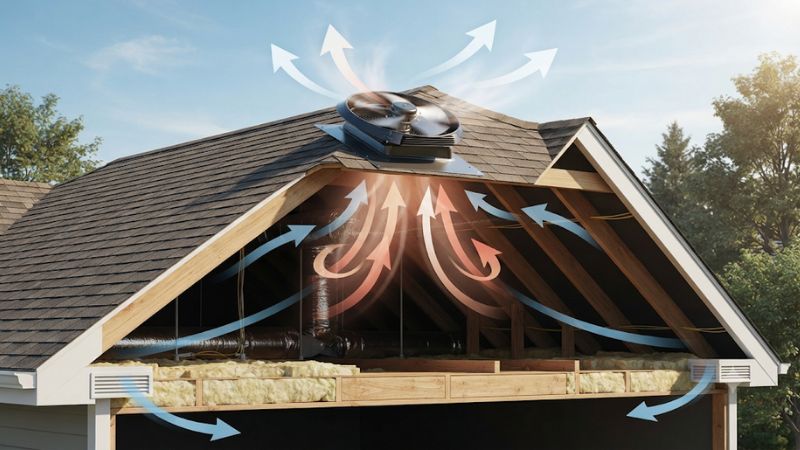 How does an attic fan work