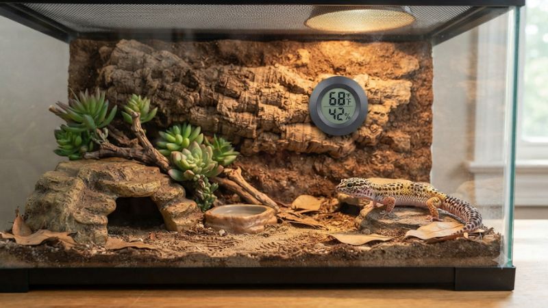 Hygrometer for leopard gecko