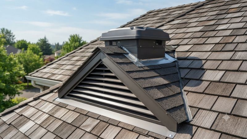 Louvers for attic fan