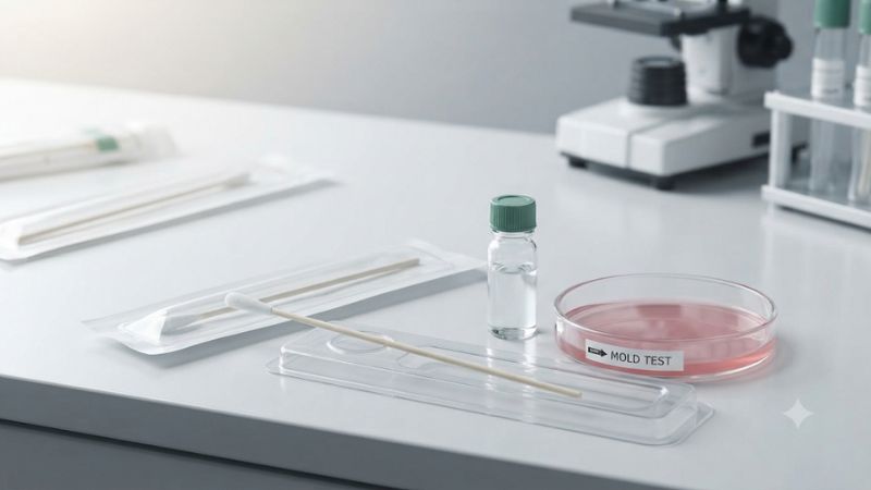 Mold swab test kit