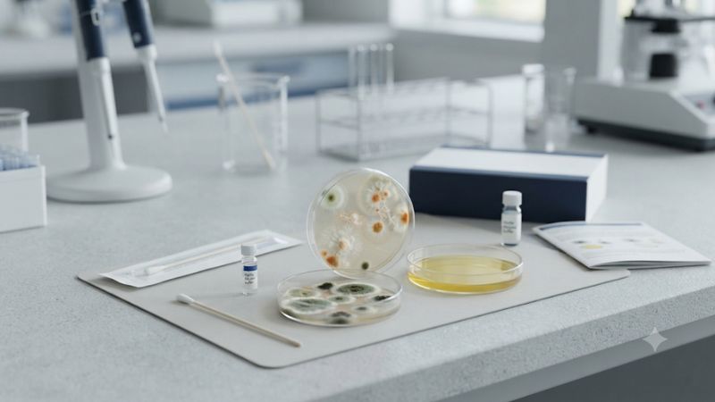 Petri dish mold test kit