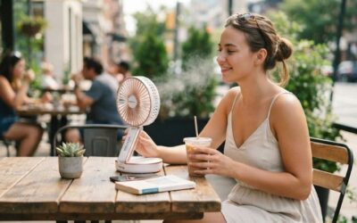 Portable personal fan: Stay Cool Anywhere You Go Easily