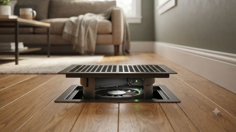 Register vent booster fan