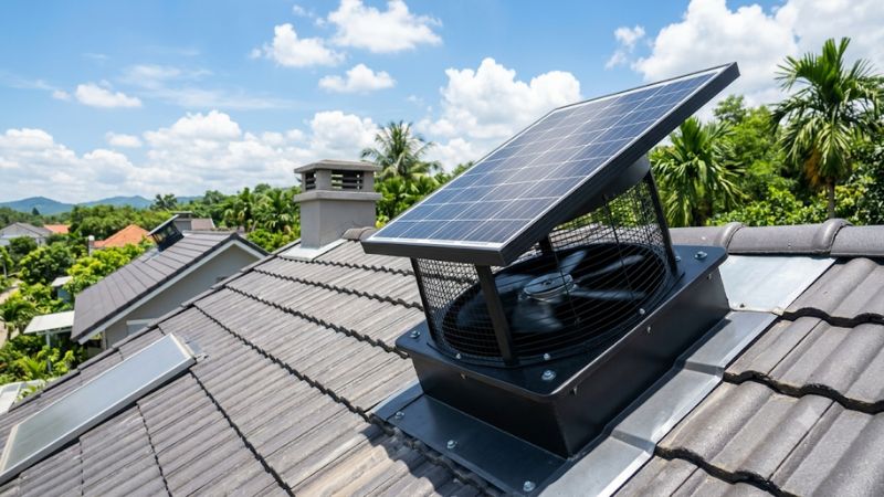 Solar exhaust fan