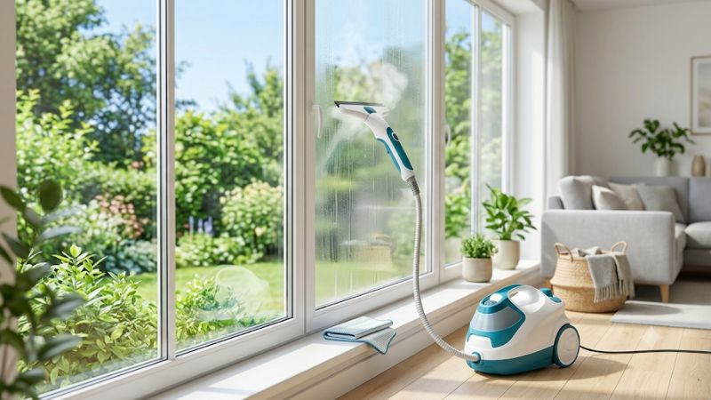 Steam cleaner for windows
