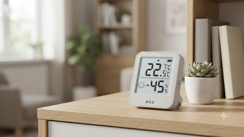 Thermometer and hygrometer combo
