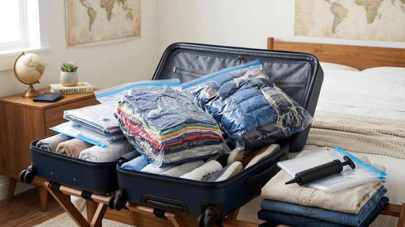 Travel vacuum bags