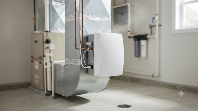 Whole house fan powered humidifier