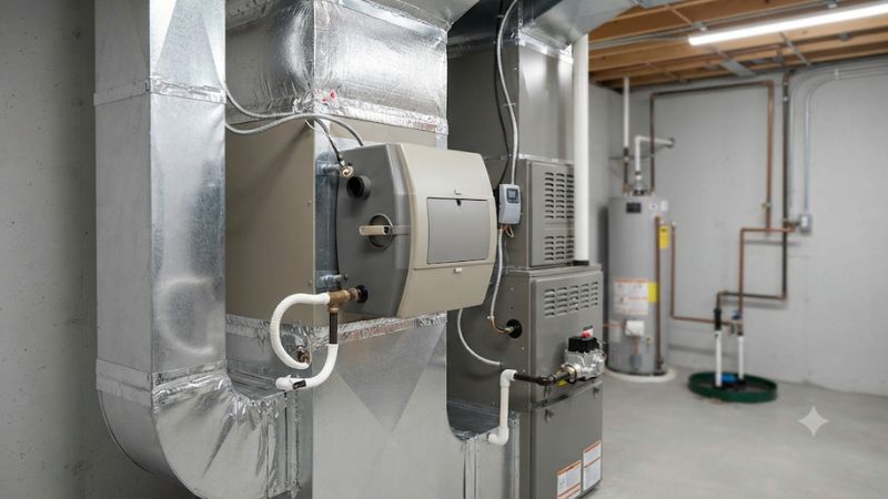 Whole-house humidifier for hvac system