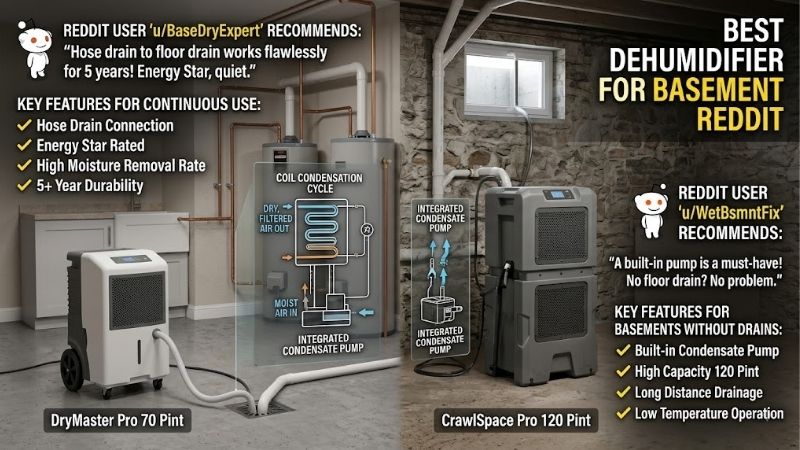 8 Best dehumidifiers for basement reddit: Top User Choices