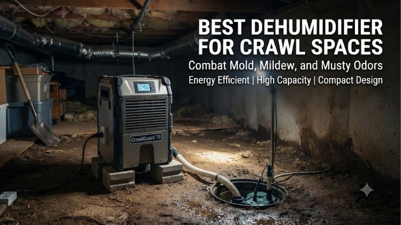 5 Best Dehumidifiers For Crawl Spaces: Top Moisture