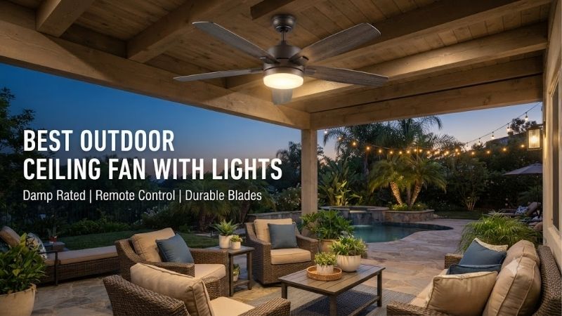 5 Best Outdoor Ceiling Fans With Lights: Top Picks Guide