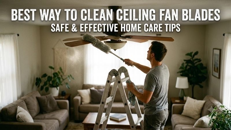 8 Best ways to clean ceiling fan blades: 5 easy steps today