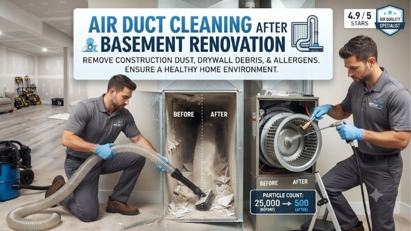 Air Duct Cleaning After Basement Renovation: Complete Guide