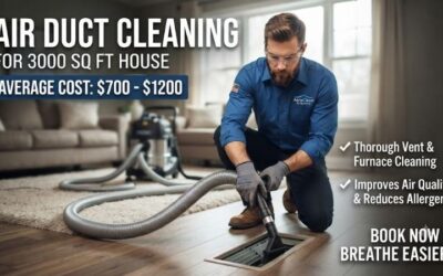 Air duct cleaning cost for 3000 sq ft house: Price breakdown
