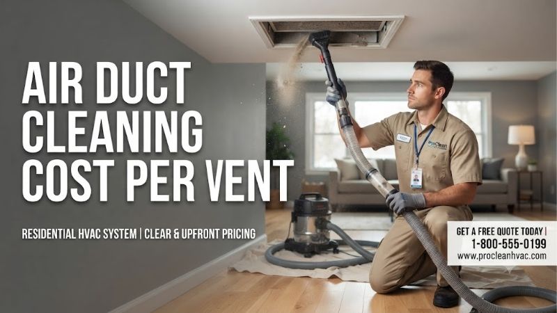Air duct cleaning cost per vent: Price per register guide