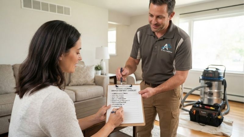 Air duct cleaning service contract checklist: Key Details