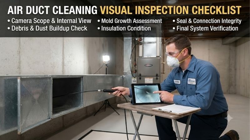 Air duct cleaning visual inspection checklist: Full guide Air duct cleaning visual inspection checklist: Full guide