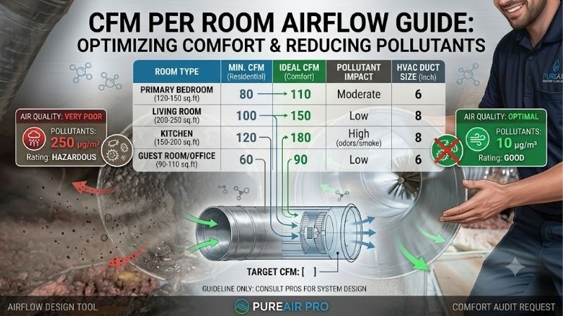 CFM Per Room Airflow Guide: Sizing HVAC Ventilation