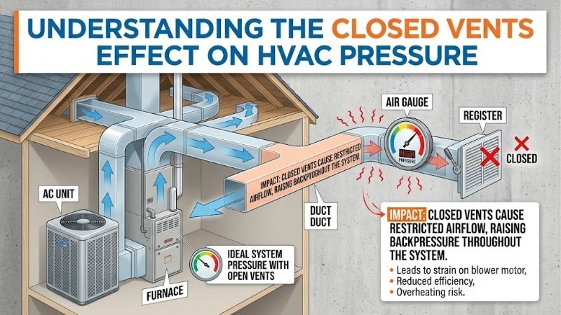 Closed Vents Effect on HVAC Pressure: Airflow Impact Guide