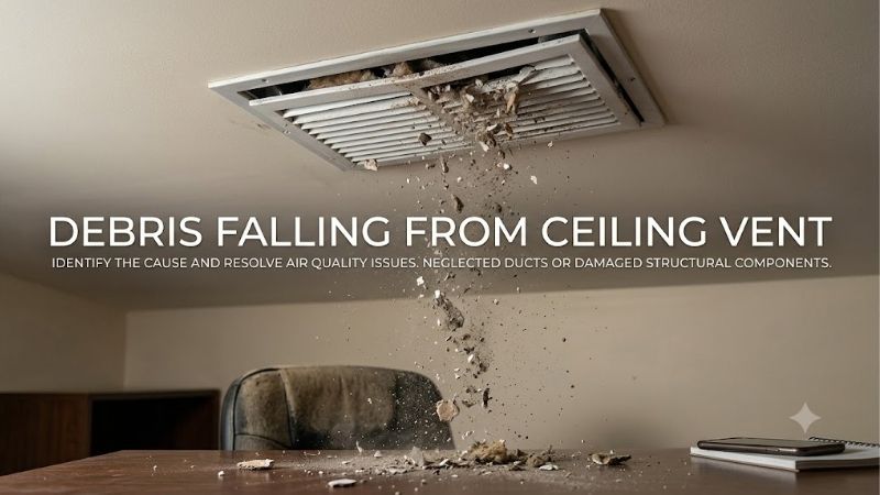 Debris Falling From Ceiling Vent: Top Causes and Solutions