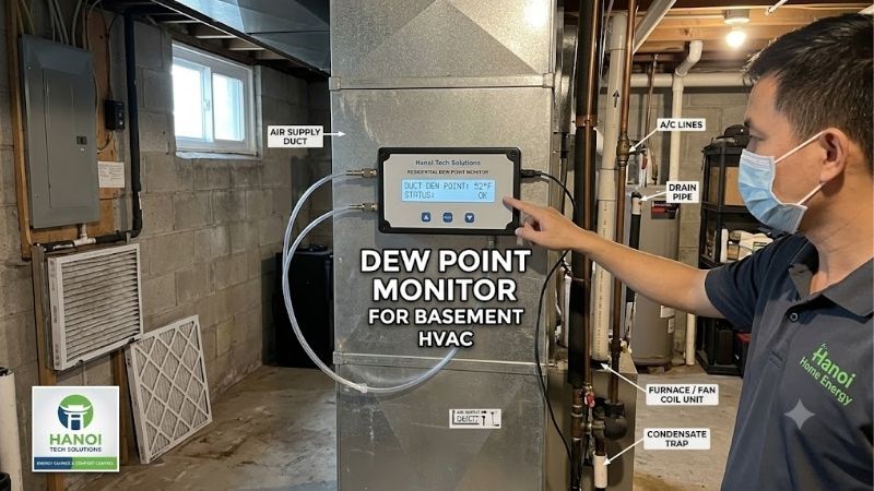 Dew Point Monitor for Basement HVAC: Moisture Control Tool