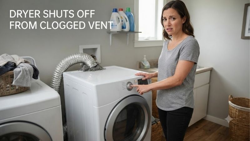 Dryer Shuts Off From Clogged Vent: Direct Fixes & Safety