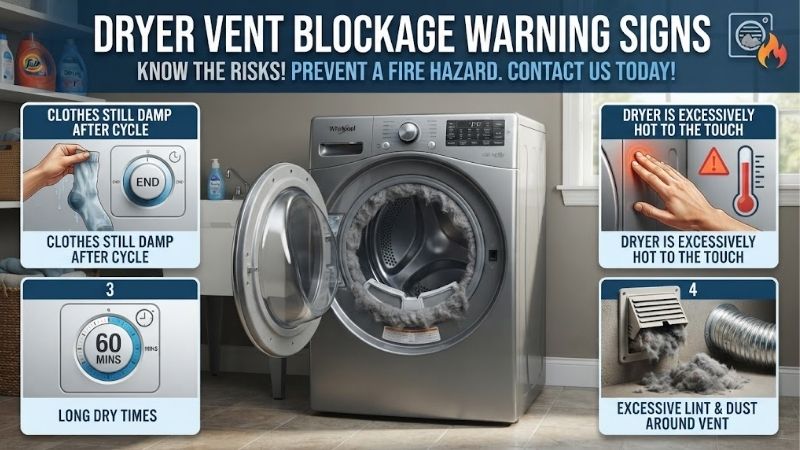Dryer Vent Blockage Warning Signs: Stop Household Hazards
