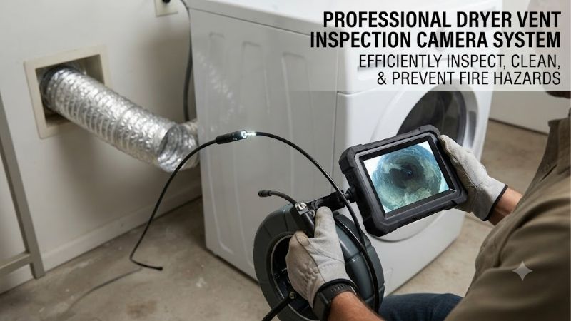 Dryer Vent Inspection Camera: Clear Lint & Blockage Views