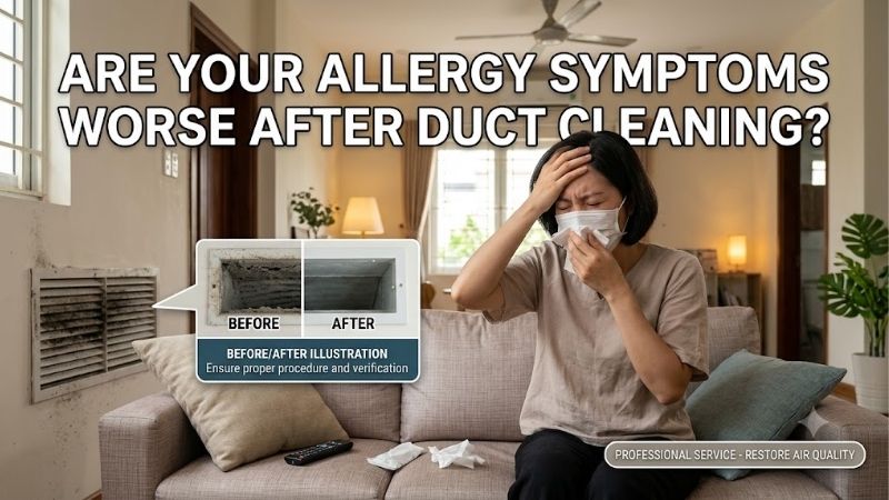 Duct Cleaning Allergy Symptoms Worse: Causes & Solutions