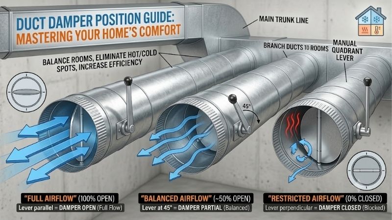 Duct damper position guide: How to Balance Home Airflow