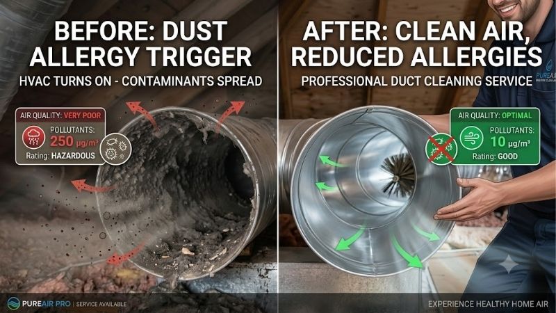 Dust Allergy After HVAC Turns On: Causes and Remedies