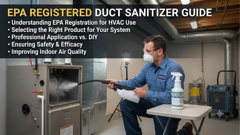 Epa registered duct sanitizer guide: HVAC safe treatment