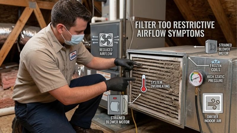 Filter Too Restrictive Airflow Symptoms: HVAC Warning Signs