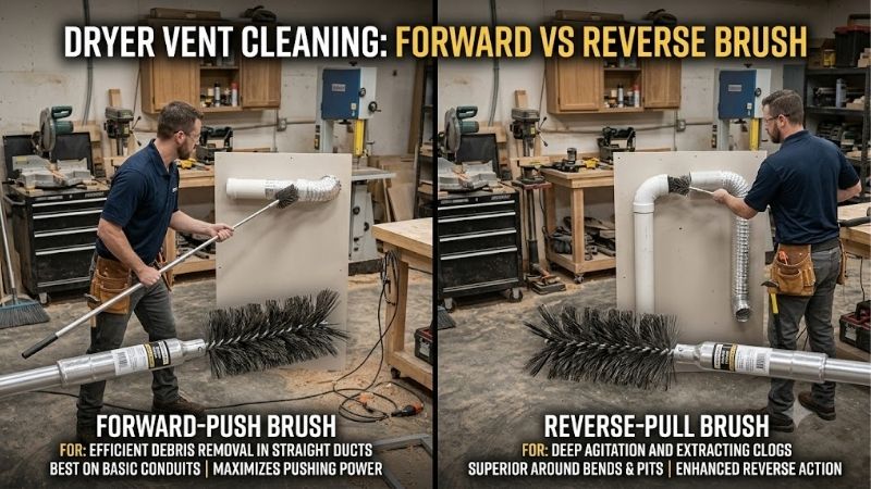 Forward vs reverse dryer vent brush: Which One Is Better?