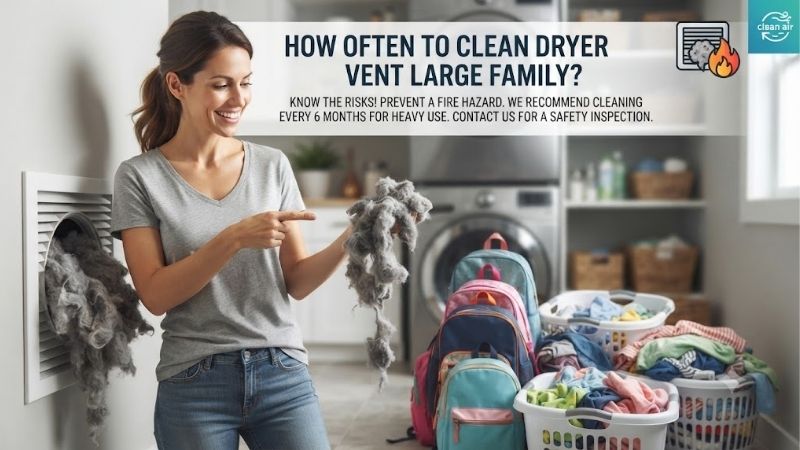 How Often To Clean Dryer Vent Large Family: Safety Guide