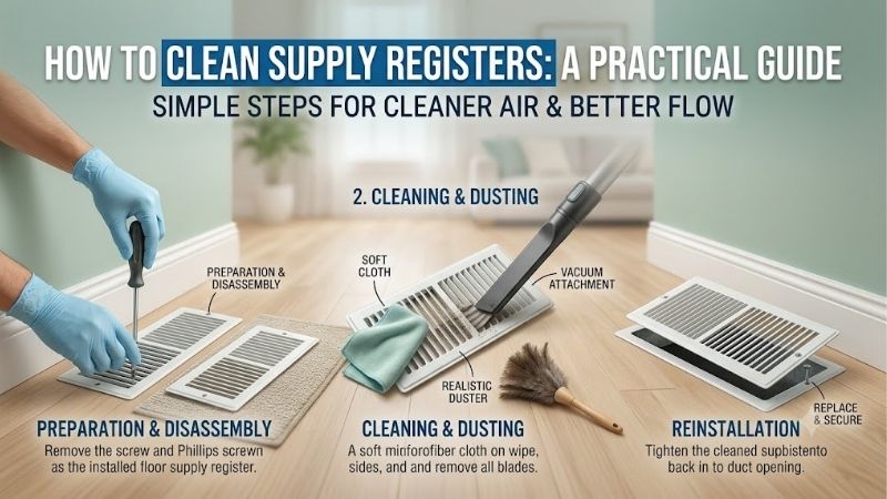 How to clean supply registers: Quick HVAC Vent Cleaning Tip