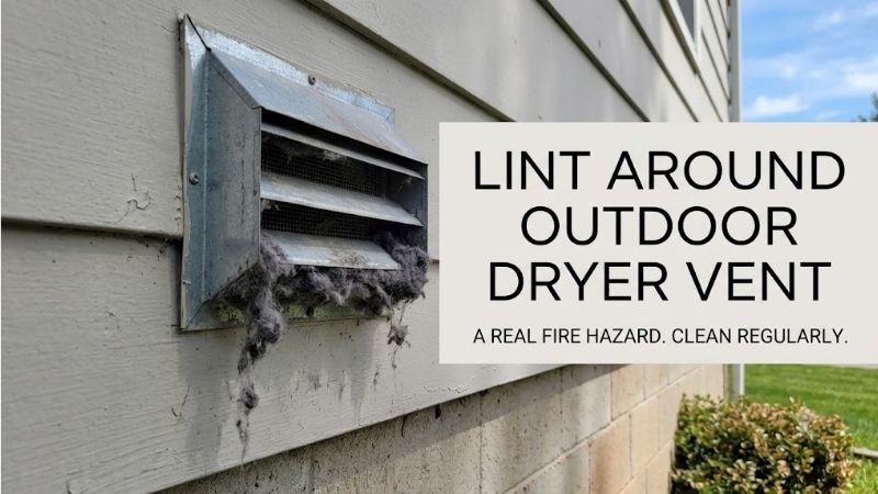 Lint Around Outdoor Dryer Vent: Warning Signs & Solutions Lint Around Outdoor Dryer Vent: Warning Signs & Solutions