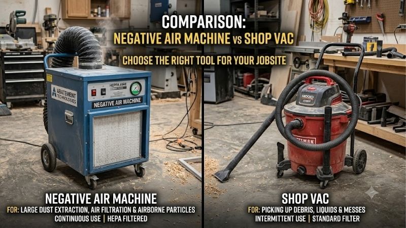 Negative Air Machine vs Shop Vac: Which Tool Do You Need?