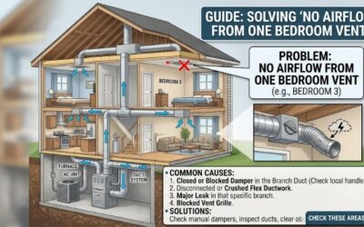 No airflow from one bedroom vent: How to Fix HVAC Air Leak