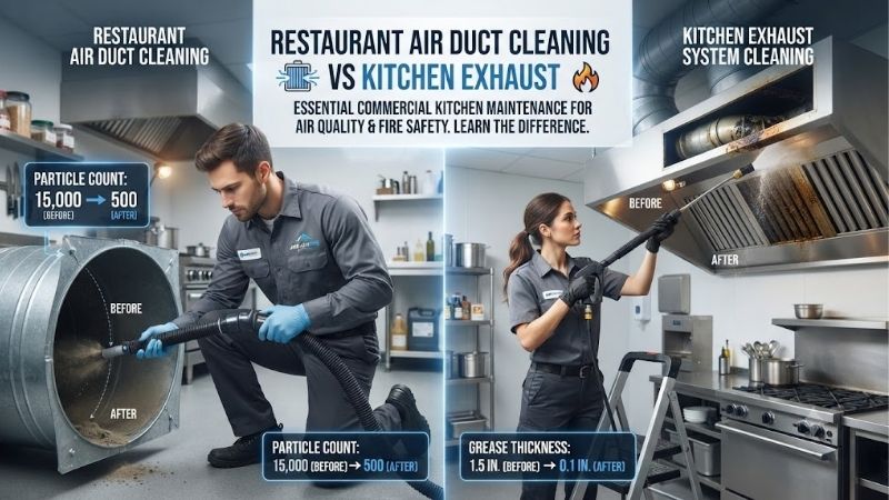 Restaurant Air Duct Cleaning vs Kitchen Exhaust: Key Differences